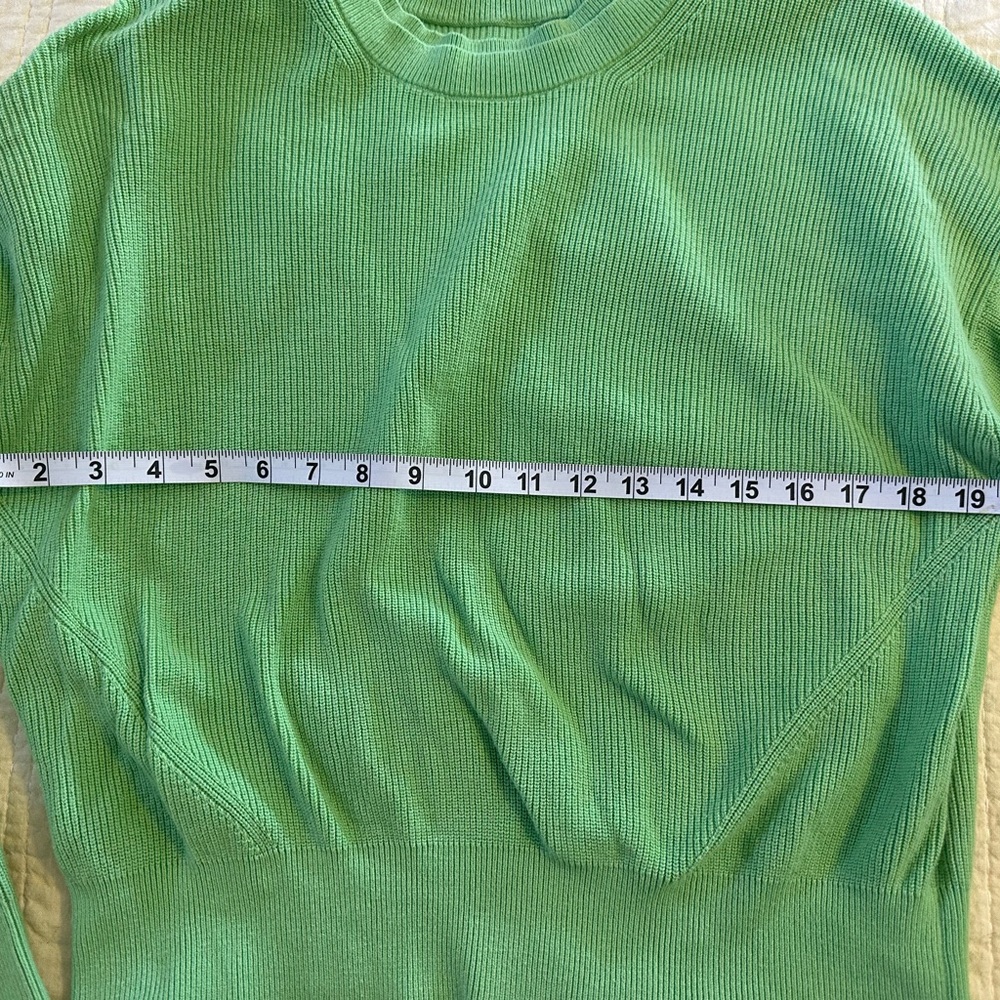 lululemon athletica Mint Green Ribbed Crewneck Sweater size 8 - Picture 6 of 7